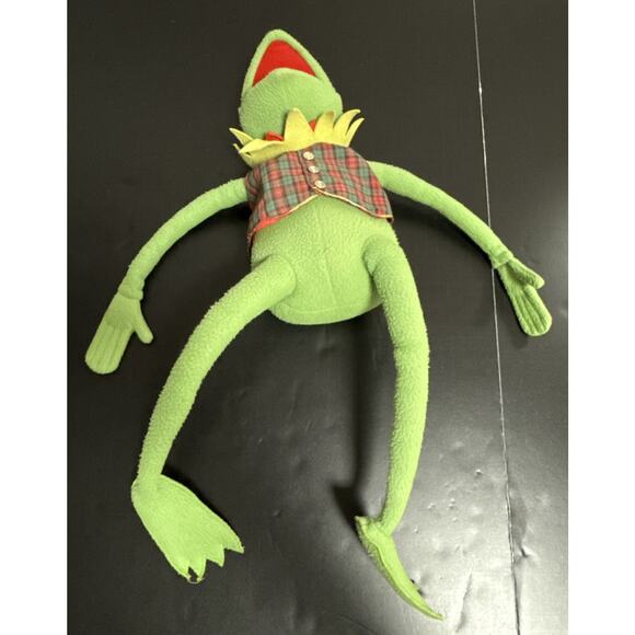 Macys Muppets Kermit the Frog Plush Eden Toys Jim Henson 24” Plaid Vest Bow Tie - Picture 4 of 9
